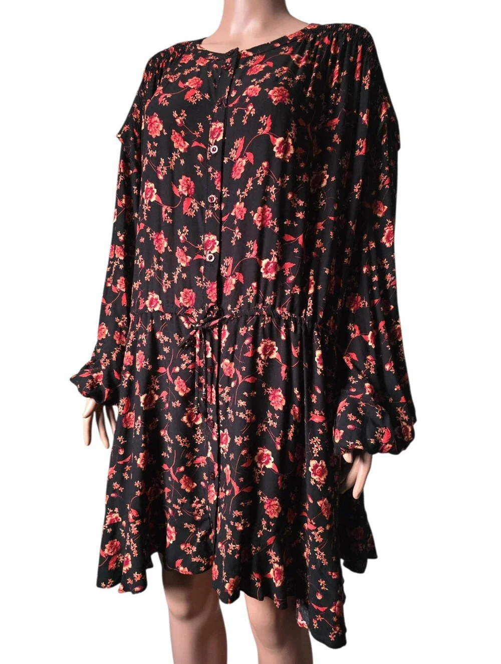 Free People Flower Fields Mini Dress in Dark Combo